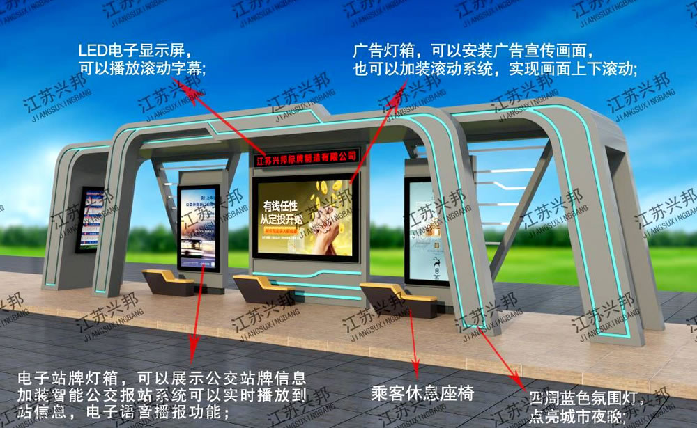 江蘇興邦——公交站臺宣傳欄